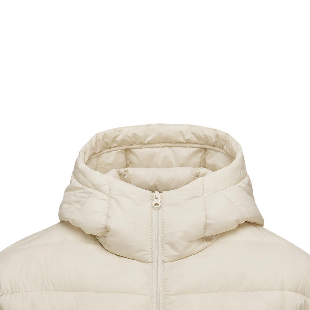 Skechers unisex Sport-Utility Woven Quilted Hooded Jacket in Whitecap Gray for outdoor performance wear