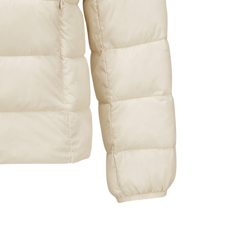 Skechers unisex Sport-Utility Woven Quilted Hooded Jacket in Whitecap Gray for outdoor performance wear