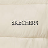 Skechers unisex Sport-Utility Woven Quilted Hooded Jacket in Whitecap Gray for outdoor performance wear