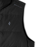 Skechers women's Timeless Woven Down Vest in Moonless Night for lifestyle wear