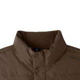 Skechers women's Timeless Woven Down Vest in Pinecone Brown for lifestyle wear