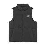 Skechers men's Colorful S Collection Woven Down Vest in Black Beauty for outdoor performance wear