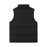 Skechers men's Colorful S Collection Woven Down Vest in Black Beauty for outdoor performance wear