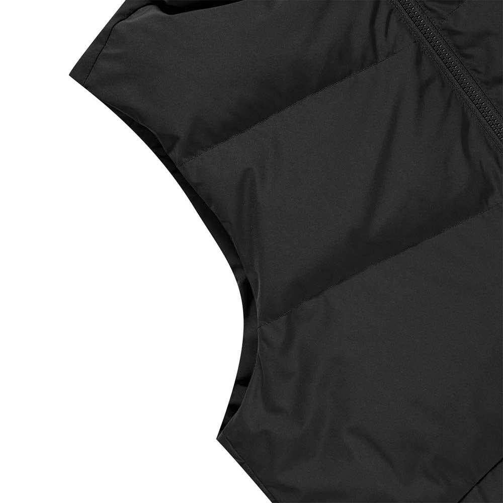 Skechers men's Colorful S Collection Woven Down Vest in Black Beauty for outdoor performance wear