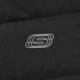 Skechers men's Colorful S Collection Woven Down Vest in Black Beauty for outdoor performance wear