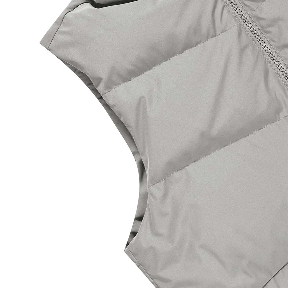 Skechers men's Colorful S Collection Woven Down Vest in Alloy for outdoor performance wear