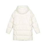 Skechers women's Colorful S Collection Woven Down Parka in Marshmallow for outdoor performance wear