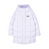 Skechers women's Colorful S Collection Woven Down Parka in Purple Heather for outdoor performance wear