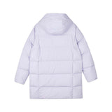 Skechers women's Colorful S Collection Woven Down Parka in Purple Heather for outdoor performance wear