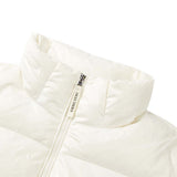 Skechers women's Diamond Woven Down Jacket in Beige for outdoor performance wear