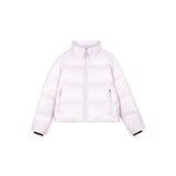 Skechers women's Diamond Woven Down Jacket in Orchid Hush for outdoor performance wear