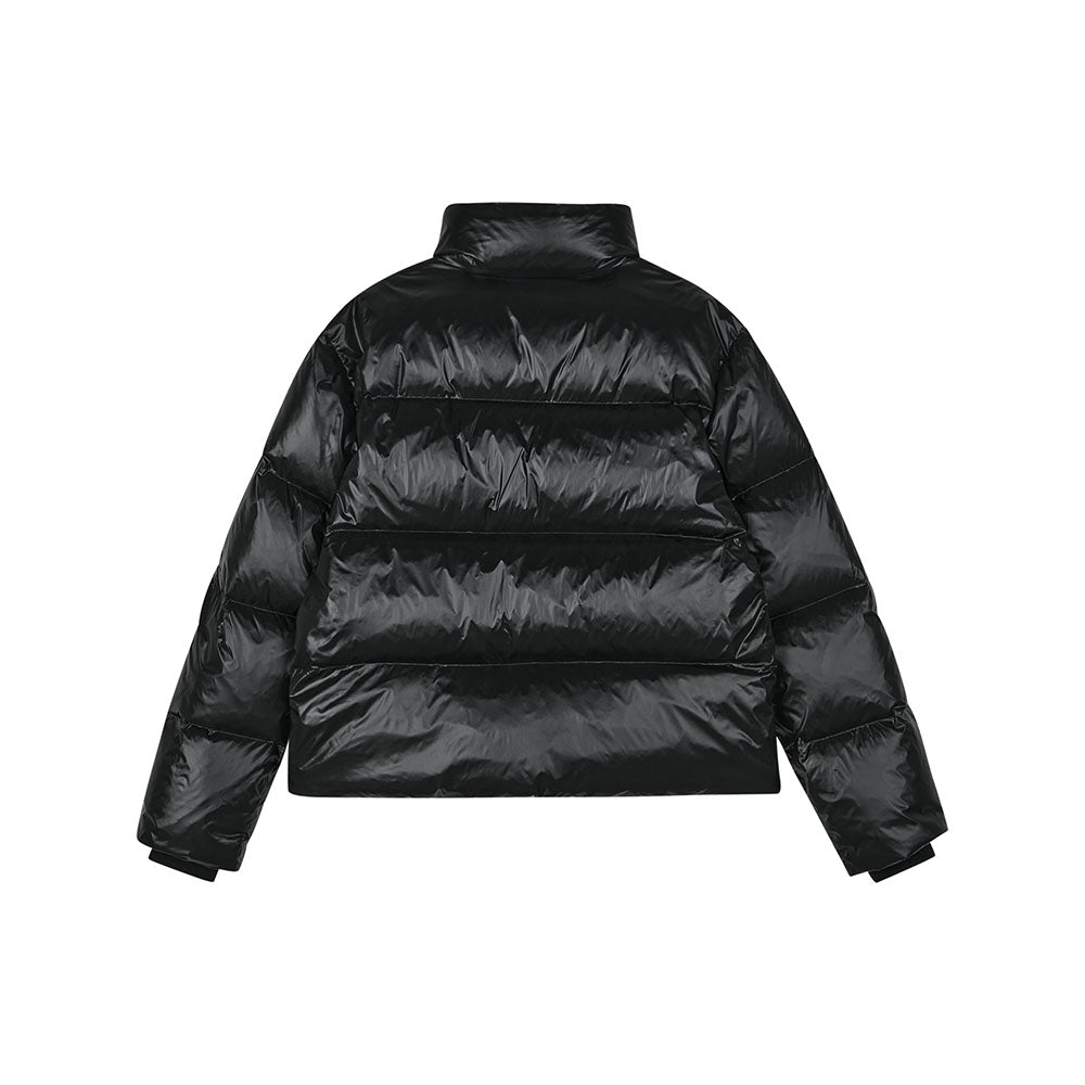 Skechers women's Diamond Woven Down Jacket in Moonless Night for outdoor performance wear