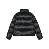 Skechers women's Diamond Woven Down Jacket in Moonless Night for outdoor performance wear