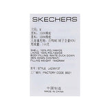 Skechers women's Diamond Woven Down Jacket in Moonless Night for outdoor performance wear