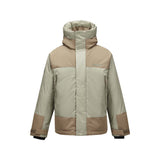 Skechers men's Go Trail Woven Down Jacket in Laurel Oak Gray for outdoor performance wear