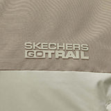 Skechers men's Go Trail Woven Down Jacket in Laurel Oak Gray for outdoor performance wear