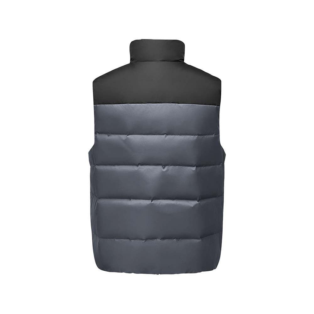 Skechers men's Go Trail Woven Down Vest in Periscope for outdoor performance wear