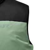 Skechers men's Go Trail Woven Down Vest in Castor Gray for outdoor performance wear