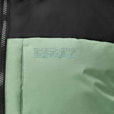 Skechers men's Go Trail Woven Down Vest in Castor Gray for outdoor performance wear