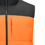 Skechers men's Go Trail Woven Down Vest in Pepper Orange for outdoor performance wear