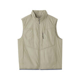 Skechers men's Go Trail Woven Quilted Vest in Laurel Oak Gray for outdoor performance wear