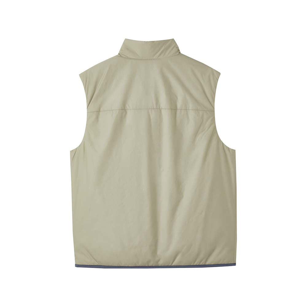 Skechers men's Go Trail Woven Quilted Vest in Laurel Oak Gray for outdoor performance wear