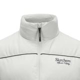 Skechers men's Sport-Utility Woven Down Vest in Gray Violet for lifestyle wear
