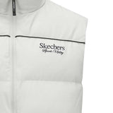 Skechers men's Sport-Utility Woven Down Vest in Gray Violet for lifestyle wear