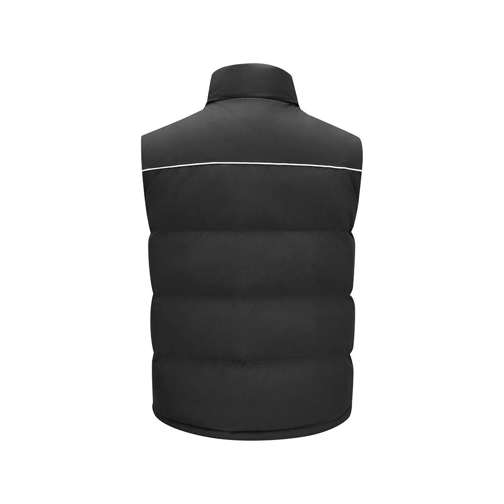 Skechers men's Sport-Utility Woven Down Vest in Black Beauty for lifestyle wear