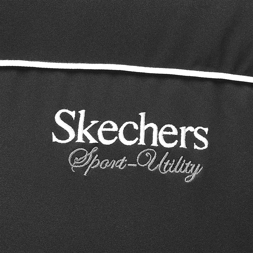 Skechers men's Sport-Utility Woven Down Vest in Black Beauty for lifestyle wear
