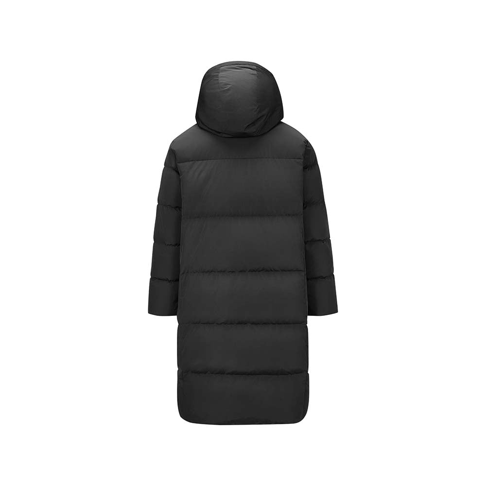 Skechers men's Sport-Utility Woven Down Coat in Black Beauty for lifestyle wear