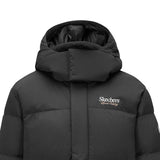 Skechers men's Sport-Utility Woven Down Coat in Black Beauty for lifestyle wear