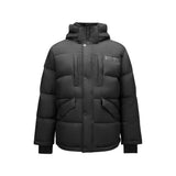 Skechers men's Go Trail Woven Down Jacket in Black Beauty for outdoor performance wear