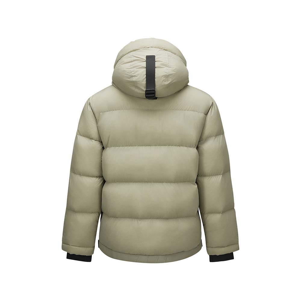 Skechers men's Go Trail Woven Down Jacket in Laurel Oak Gray for outdoor performance wear