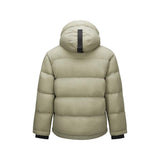 Skechers men's Go Trail Woven Down Jacket in Laurel Oak Gray for outdoor performance wear