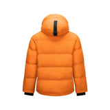 Skechers men's Go Trail Woven Down Jacket in Pepper Orange for outdoor performance wear