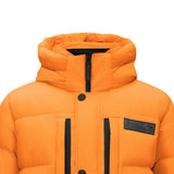 Skechers men's Go Trail Woven Down Jacket in Pepper Orange for outdoor performance wear