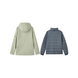 Skechers men's Go Trail 3 in 1 Jacket in Laurel Oak Gray for outdoor performance wear