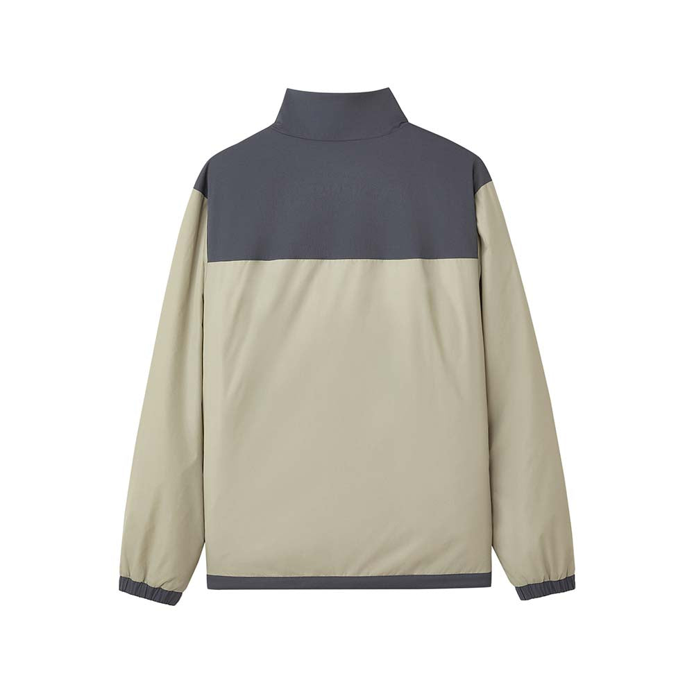 Skechers men's Go Trail Woven Quilted Jacket in Laurel Oak Gray for outdoor performance wear