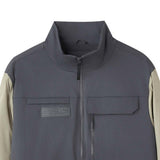 Skechers men's Go Trail Woven Quilted Jacket in Laurel Oak Gray for outdoor performance wear
