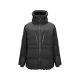 Skechers men's Go Trail Woven Down Jacket in Black Beauty for outdoor performance wear