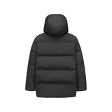 Skechers men's Sport-Utility Woven Down Jacket in Black Beauty for lifestyle wear