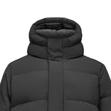 Skechers men's Sport-Utility Woven Down Jacket in Black Beauty for lifestyle wear