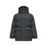 Skechers men's Sport-Utility Woven Down Jacket in Midnight Gray for lifestyle wear