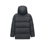 Skechers men's Sport-Utility Woven Down Jacket in Midnight Gray for lifestyle wear
