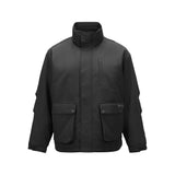 Skechers men's Sport-Utility Woven Down Jacket in Black Beauty for lifestyle wear