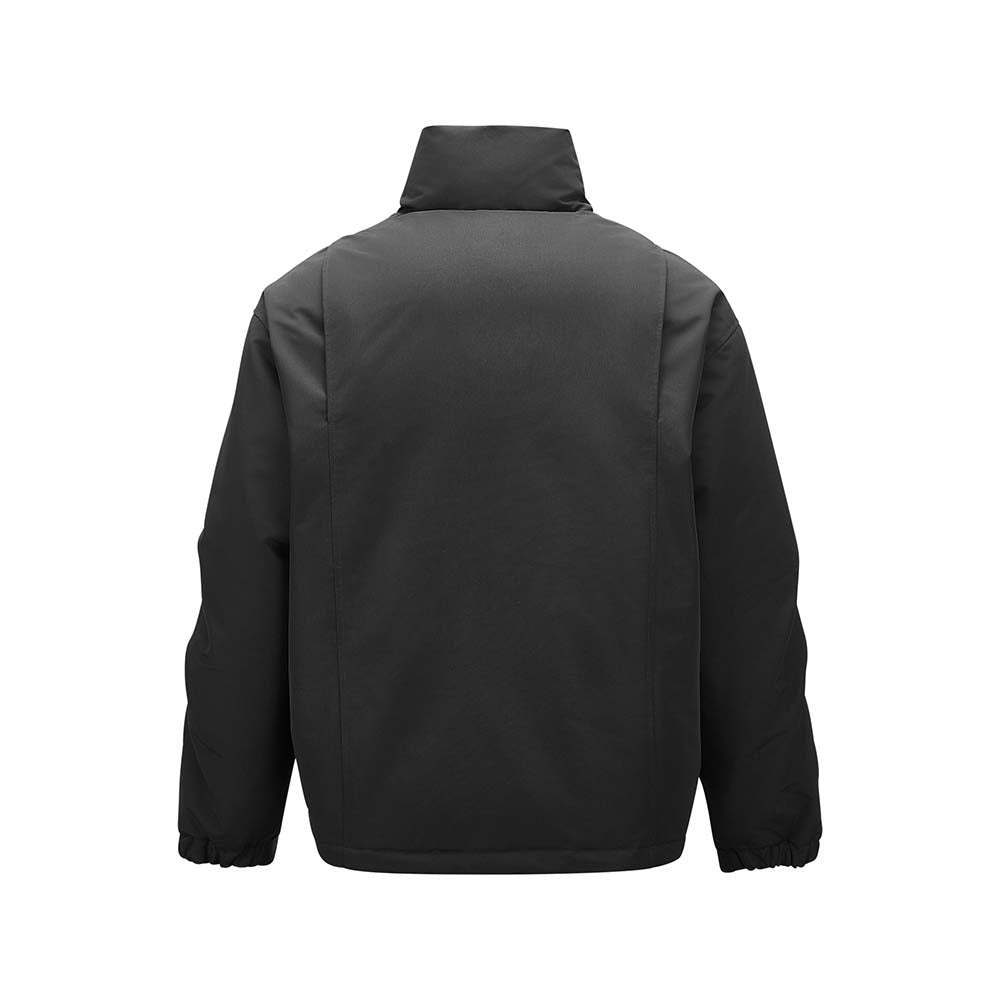 Skechers men's Sport-Utility Woven Down Jacket in Black Beauty for lifestyle wear