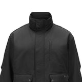 Skechers men's Sport-Utility Woven Down Jacket in Black Beauty for lifestyle wear