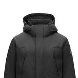 Skechers men's Sport-Utility Woven Down Coat in Black Beauty for lifestyle wear