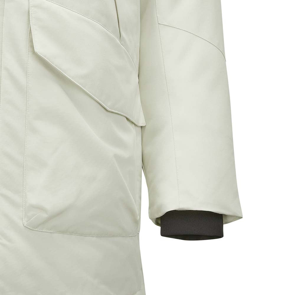 Skechers men's Sport-Utility Woven Down Coat in Silver Birch for lifestyle wear